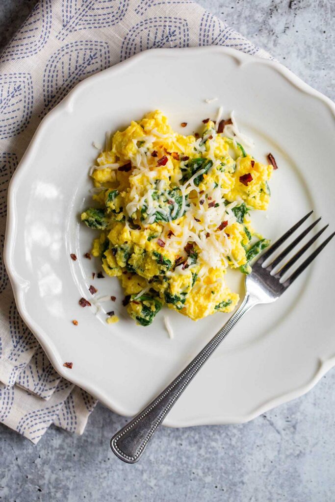 Scrambled Eggs With Spinach Food Banjo